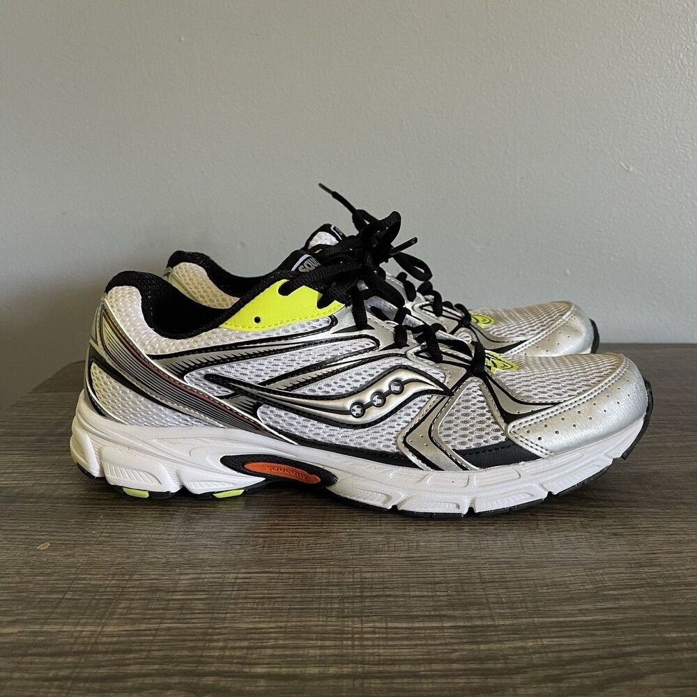Saucony Ride Millennium Men White Silver Neon Sneakers Shoes Size 10.5 S70812-12